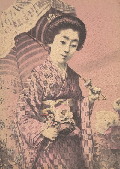 Fille portant une ombrelle, vers 1900 - Unbekannt