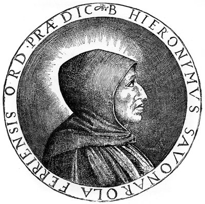 Girolamo Savonarola 1452-1498, prêtre dominicain italien et chef de Florence, 1882 - Unbekannt