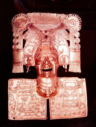 Pendentif en or représentant Mitlantecuhtli, dieu aztèque des morts, 15e siècle - Unbekannt