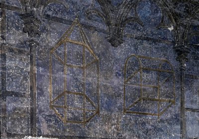 Art gothique : La chambre du Pape : détail des cages - la tour des anges. 1336-1337, Palais des Papes, Avignon - Unbekannt