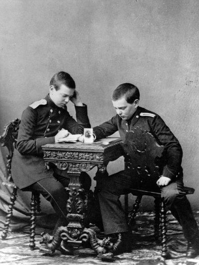 Grands-ducs Alexandre Alexandrovitch et Vladimir Alexandrovitch de Russie, vers 1859-1861 - Unbekannt