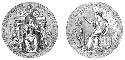 Grand Sceau de la reine Anne, après l