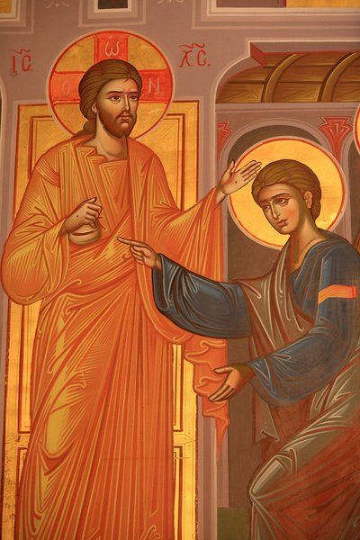 Icône orthodoxe grecque représentant le Christ montrant ses blessures, Thessalonique, Grèce - Unbekannt