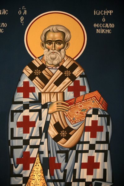 Icône orthodoxe grecque représentant Saint Joseph de Thessalonique, Thessalonique, Grèce - Unbekannt