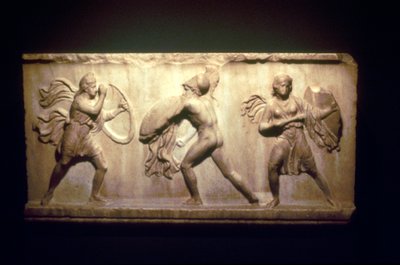 Guerrier grec combattant une Amazone, 8ème-5ème siècle av. J.-C. - Unbekannt
