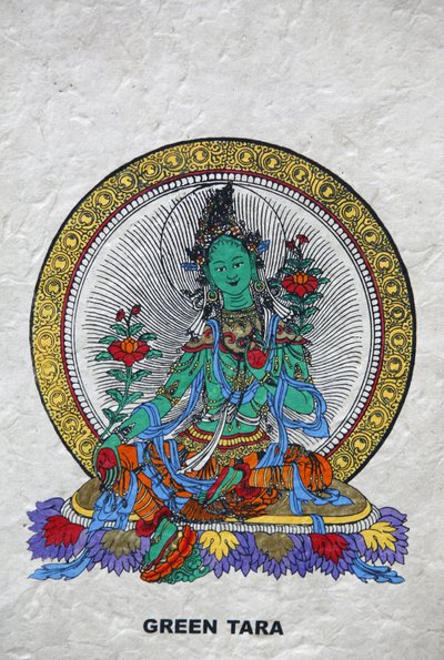 Tara Verte, symbole bouddhiste de la prospérité. Monastère de Kopan, Bhaktapur, Népal - Unbekannt