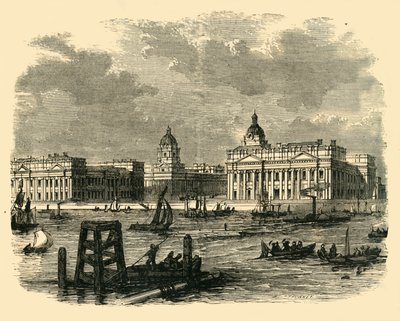 Hôpital de Greenwich, depuis la rivière - Unbekannt
