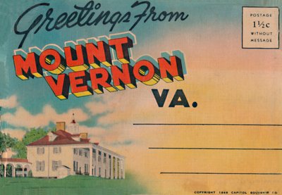 Salutations de Mount Vernon, V.A., 1946 - Unbekannt