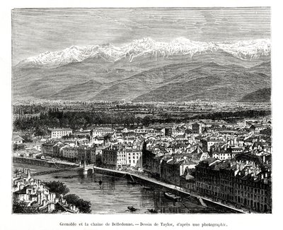 Grenoble depuis la chaîne de Belledonne, France, 1886 - Unbekannt