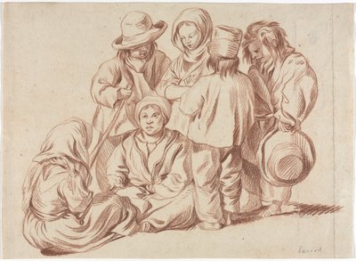 Groupe de six enfants recto, 1700s - Unbekannt