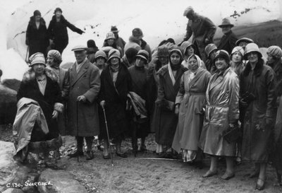 Groupe de touristes visitant Svartisen, nord de la Norvège, 1929 - Unbekannt