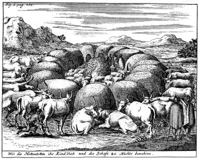 Garder les moutons et le bétail la nuit, Afrique du Sud, XVIIIe siècle, 1931 - Unbekannt