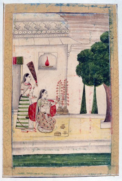 Gunakali Ragini, Album Ragamala, École du Rajasthan, 19e siècle - Unbekannt