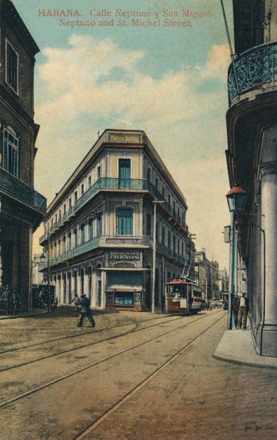 Habana. Calle Neptuno y San Miguel. Rue Neptuno et Saint-Michel, 1916 - Unbekannt