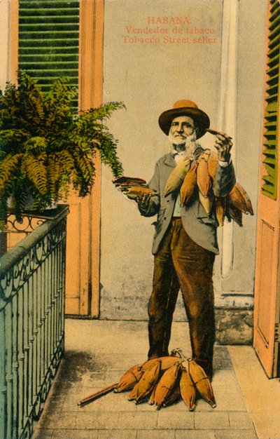 Habana. Vendeur de tabac. Vendeur de rue de tabac, vers 1910 - Unbekannt