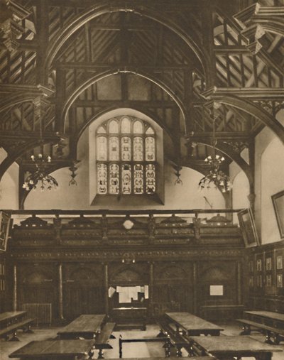 Salle de Grays Inn, où La Comédie des erreurs a été jouée du vivant de Shakespeare, vers 1935 - Unbekannt