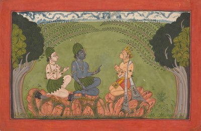 Hanuman devant Rama et Lakshmana... la série dispersée 