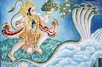 Dieu singe Hanuman. Pashupatinah, Katmandou, Népal - Unbekannt