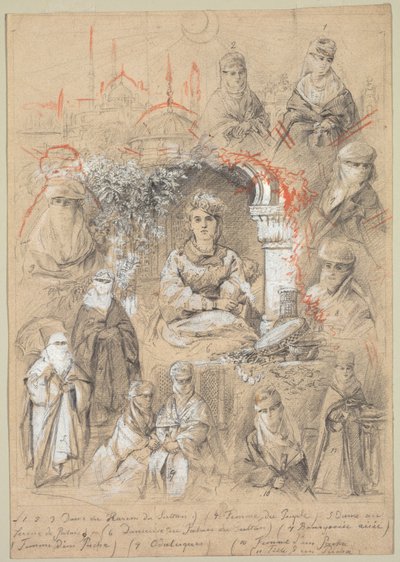 Femmes du harem, 1800s - Unbekannt