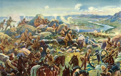 Bloquer Cronje - Le général French bloquant le passage à Koodoosrand Drift, 1901 - Unbekannt