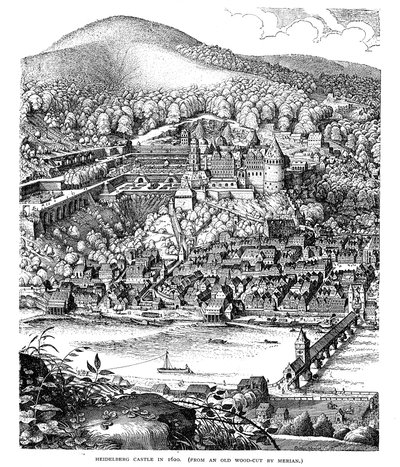 Château de Heidelberg et ville vue de l