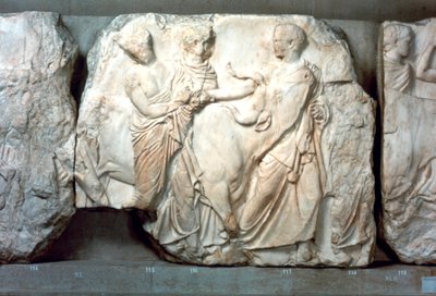 Génisses menées au sacrifice, de la frise sud du Parthénon, 447-432 av. J.-C. - Unbekannt
