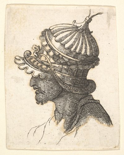 Tête casquée, 17ème siècle - Unbekannt