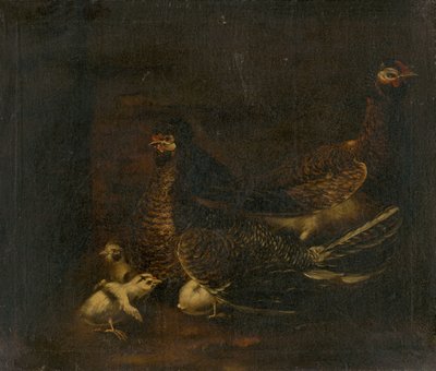 Poule avec poussin - Unbekannt