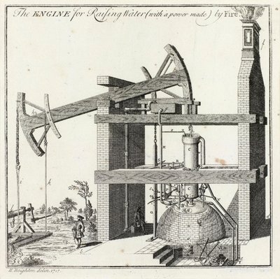 Gravure de Henry Beighton de la machine de Newcomen à Griff - Unbekannt