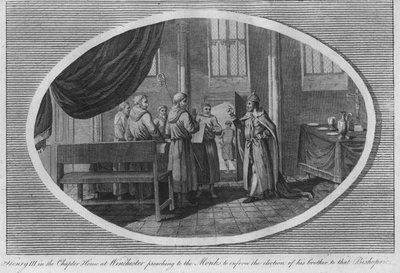 Henri III dans la salle capitulaire de la cathédrale de Winchester, 1250 1793 - Unbekannt