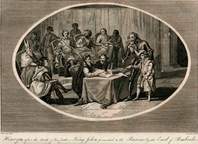 Henri III présenté aux barons par le comte de Pembroke, 1216 - Unbekannt