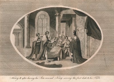 Henri II, après avoir couronné son fils roi, servant le premier plat à sa table, 1170 1793 - Unbekannt