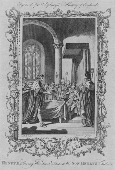 Henri II servant le premier plat à la table de son fils Henri, 1773 - Unbekannt