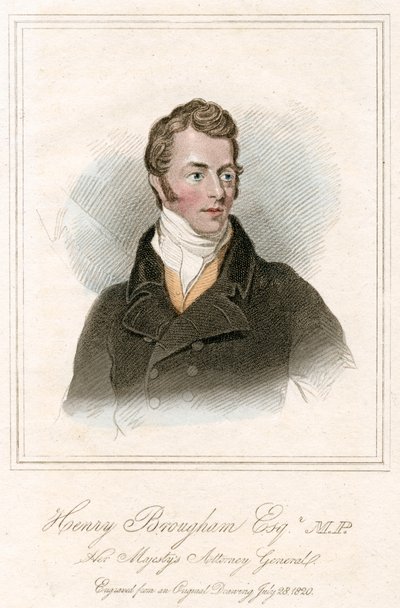 Henry Peter Brougham, 1er baron Brougham et Vaux, avocat et homme politique écossais, vers 1820 - Unbekannt