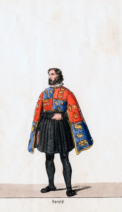 Héraut, costume pour la pièce de Shakespeare, Henri VIII, 19e siècle - Unbekannt