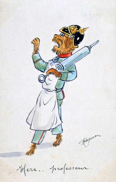 Herr Professor, carte postale française vintage - Unbekannt