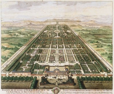 Herrenhausen : Château et jardins, vers 1745 - Unbekannt