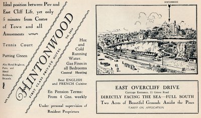 Hintonwood - Hôtel privé de première classe, 1929 - Unbekannt