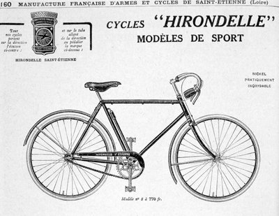 Hirondelle Saint Etienne, publicité pour le tourisme à vélo, 20e siècle - Unbekannt