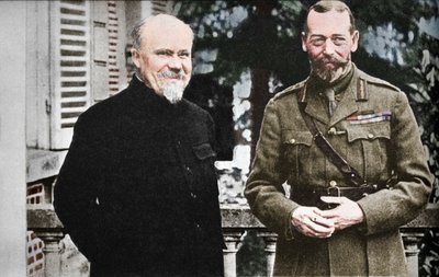 Sa Majesté avec le Président Poincaré au quartier général britannique en France, vers 1916, 1935 - Unbekannt