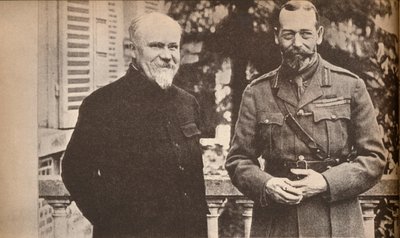 Sa Majesté avec le président Poincaré au quartier général britannique en France, vers 1916, 1935 - Unbekannt