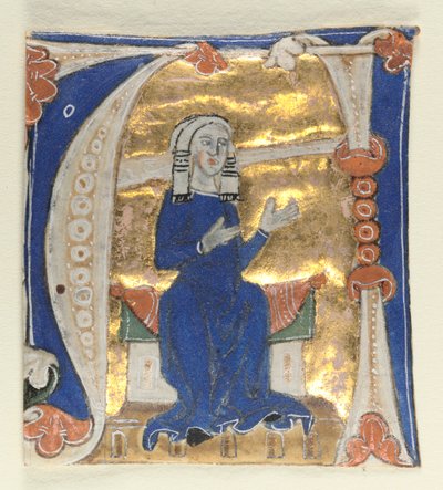 Initiale historiée A excisée d