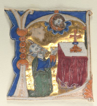 Initiale historiée excisée d