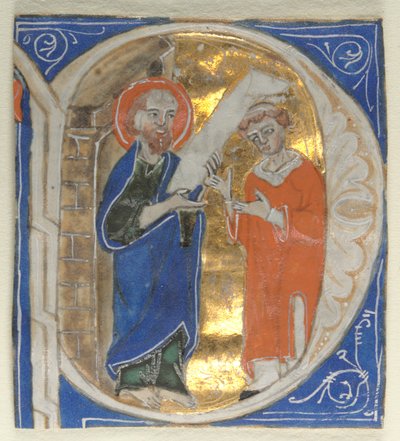 Initiale historiée excisée d