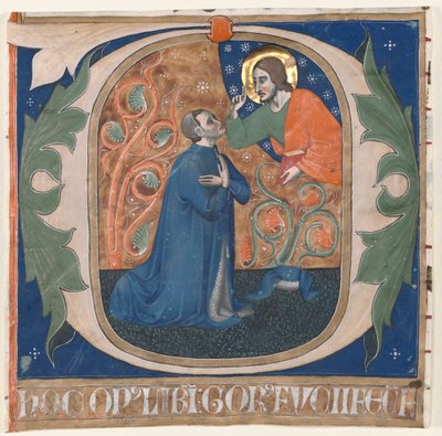 Initiale historiée O excisée d