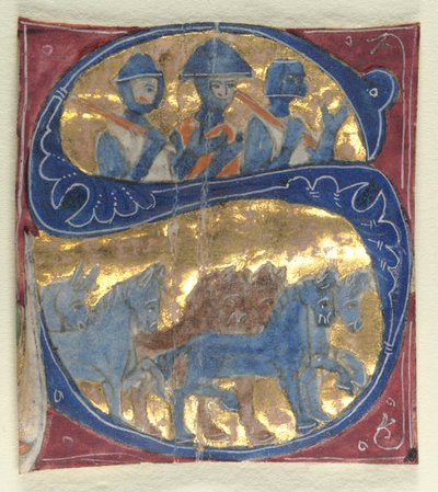 Initiale historiée S excisée d