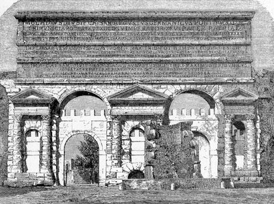 Histoire de la Rome antique. Gravures de Rome de 1872 Porta Maggiore, ou Porta Nevia - Unbekannt