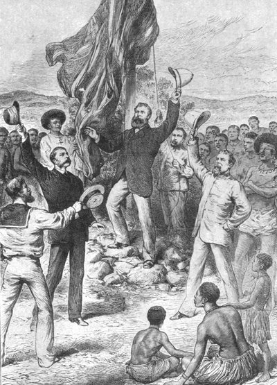 Hisser le drapeau britannique en Nouvelle-Guinée, 1883 : M. Chester... Appelant à trois acclamations, 1901 - Unbekannt