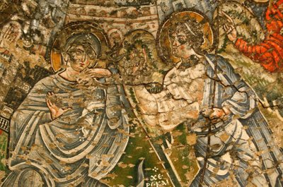 Fresque du monastère copte de la Sainte Vierge et de Saint Jean Kame : L