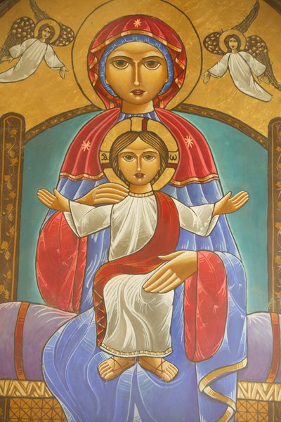 Icône de la Sainte Vierge et de Saint Jean, monastère copte de Kame, Égypte - Unbekannt